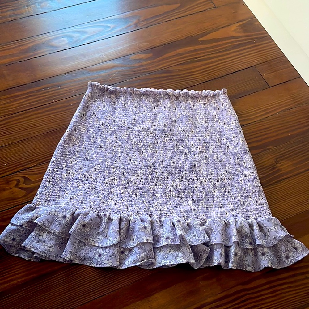 Brand: 1 State Size:Small purple flower print mini skirt